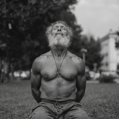 Katta yoshdagi guruhi yoga bilan mashg'ul